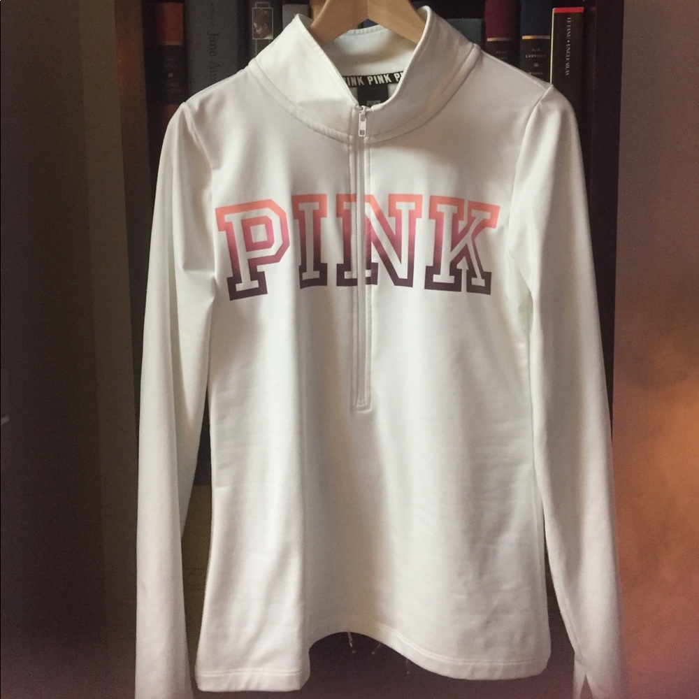 V.S. PINK • Pink Fleece-lined Half-zip, M