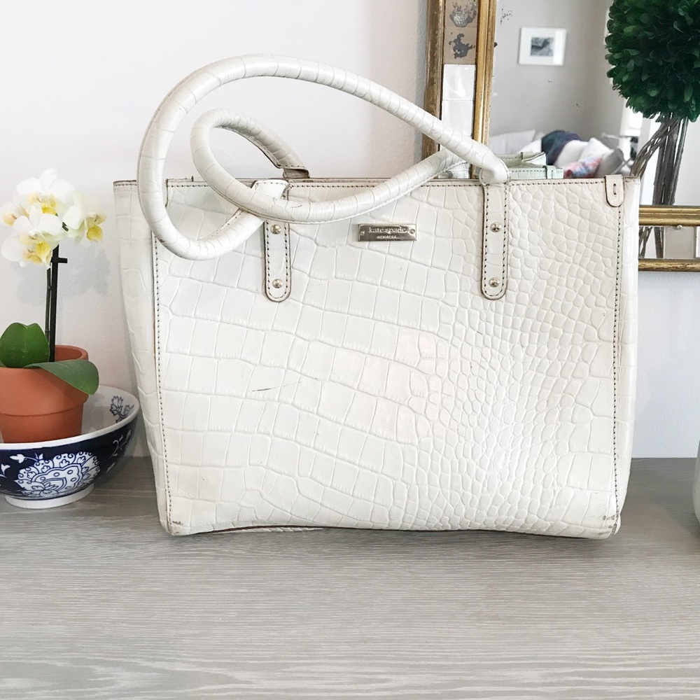 Kate Spade White Leather Quinn Bag