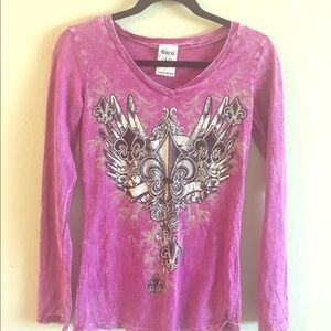 Pink rhinestoned top