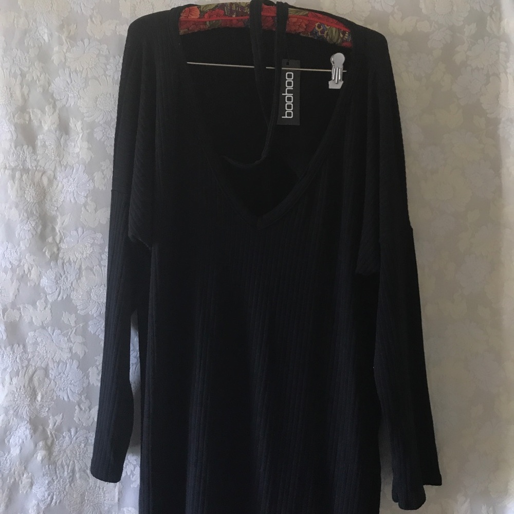 Boohoo Cross Long Sleeve Top