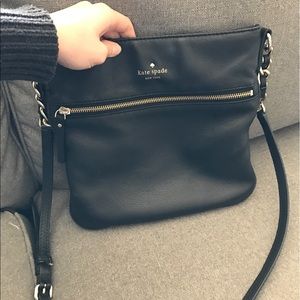 Kate Spade black leather crossbody