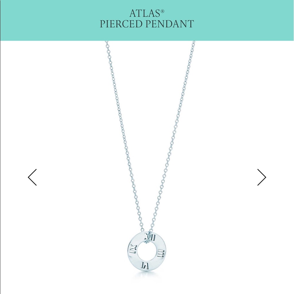 NEW Tiffany & Co. Atlas Pierced Pendant Necklace