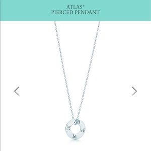NEW Tiffany & Co. Atlas Pierced Pendant Necklace