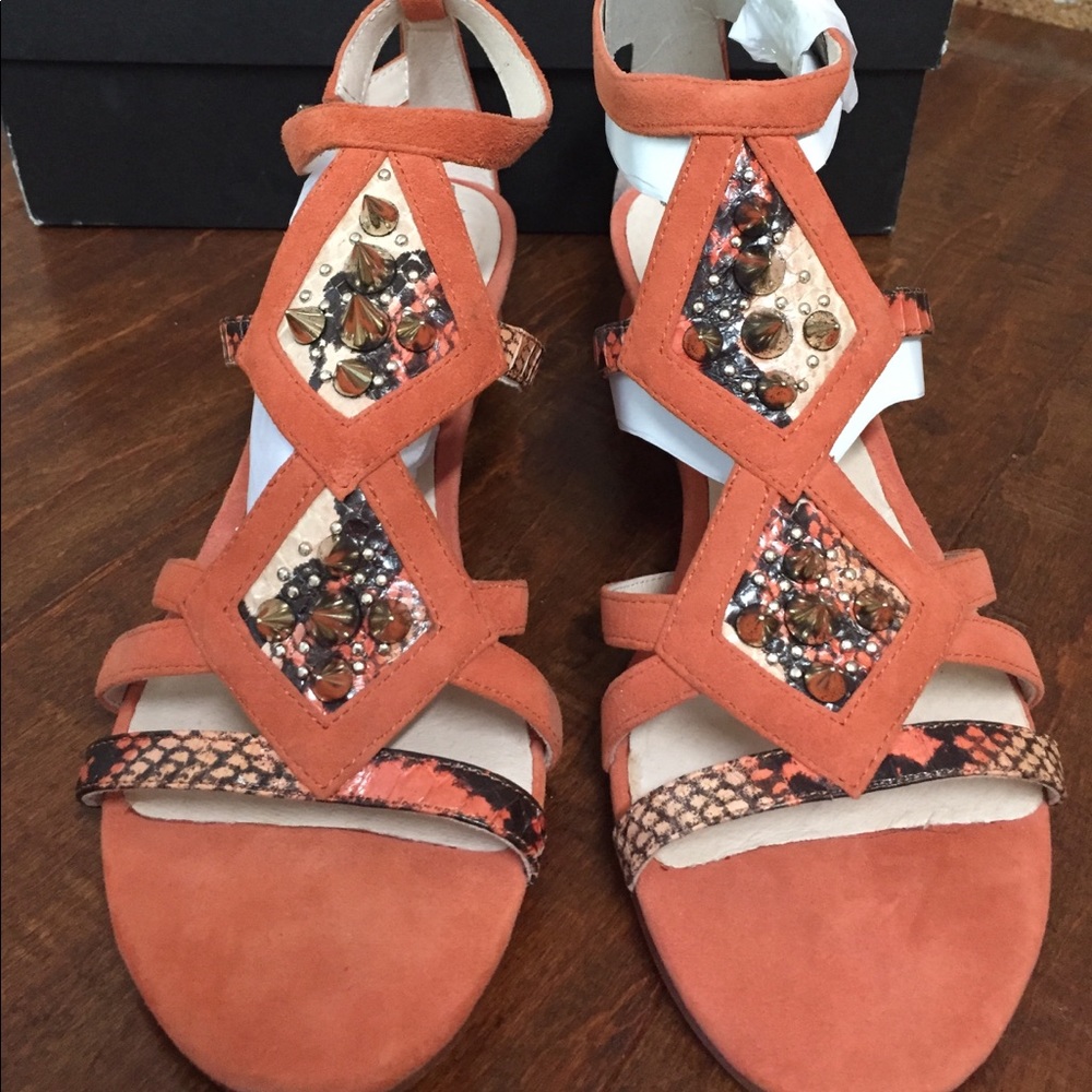 House of Harlow nectarine celiney suede sandal