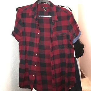 Checked red/black shirt