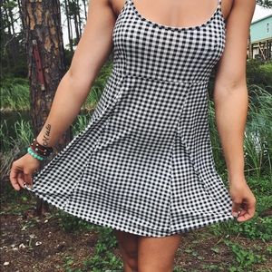 Skater checkered dress