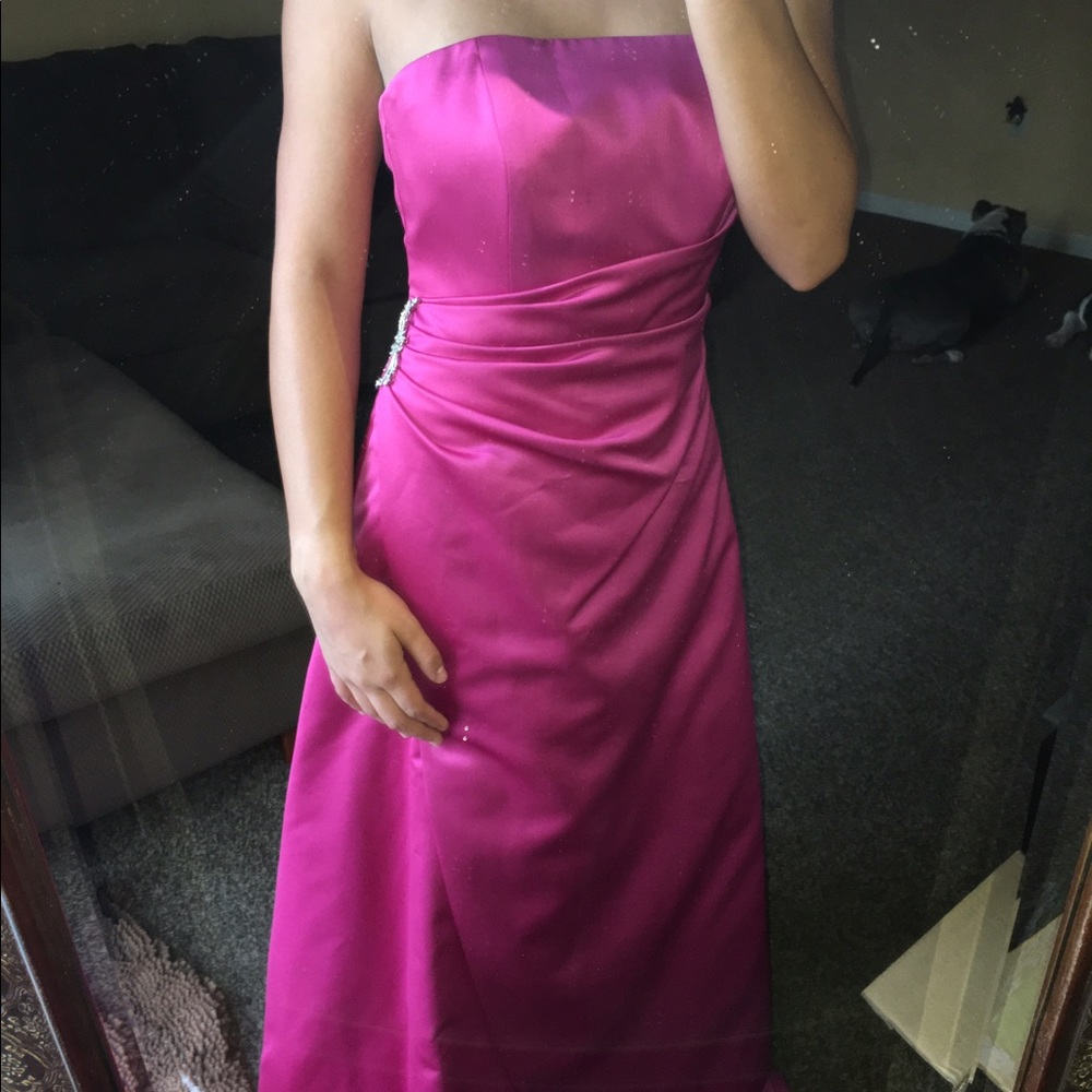 Davids bridal Floor length azalea dress