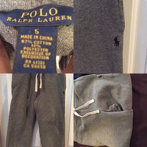 Ralph Lauren Joggers 5T gray EUC