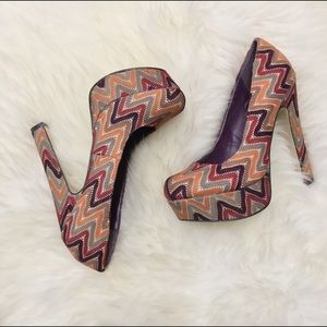 Madden Girl Malley Pumps/Knit Chevron Pumps
