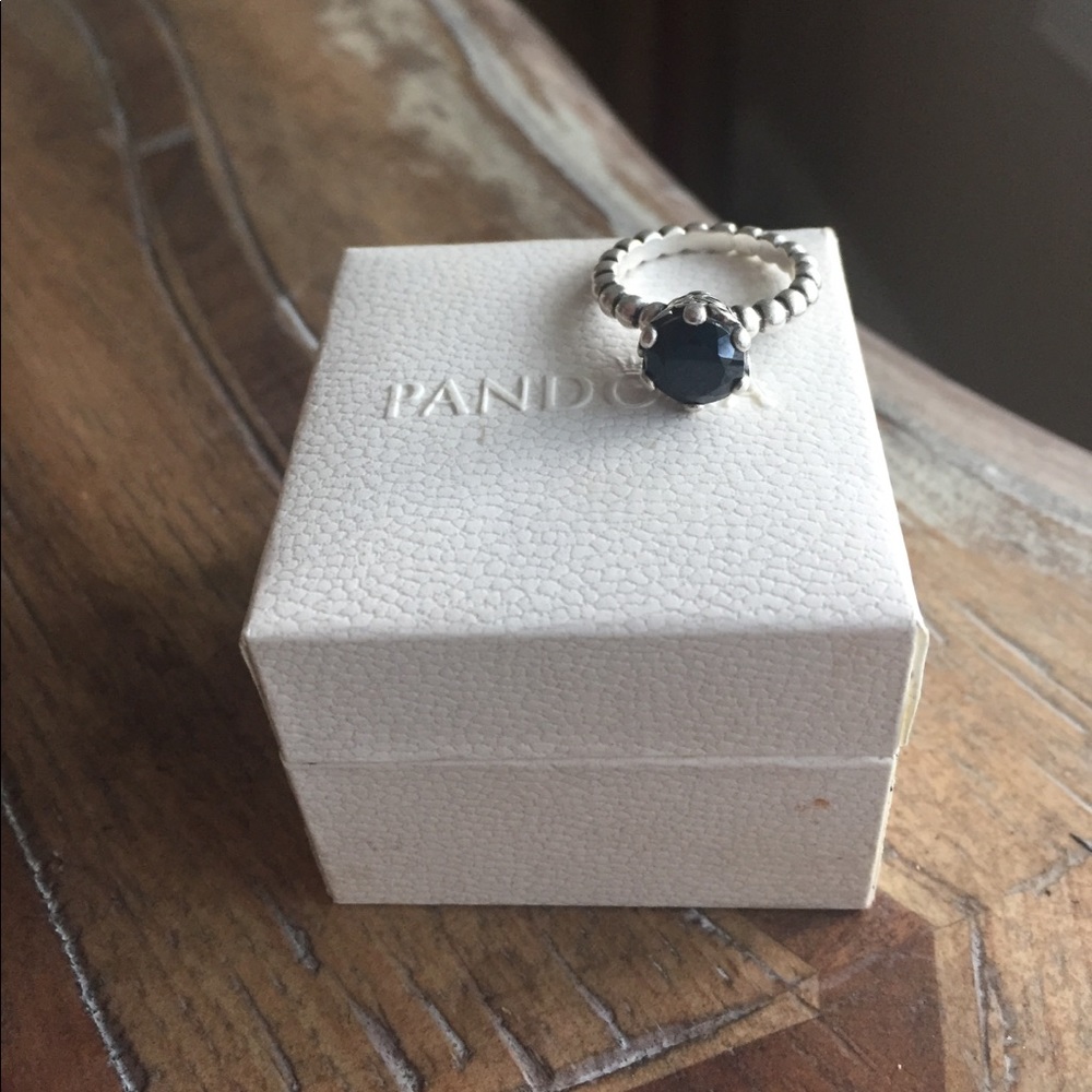 Black stone pandora ring