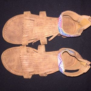 Fringe Aztec Sandals