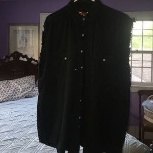 Harley Davidson cut off vest black XL