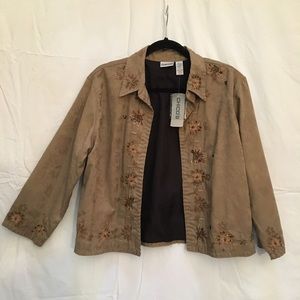 Chico's Embroidered Accent Jacket
