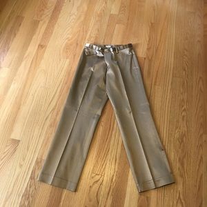 Cropped Metallic gap pants\ gold