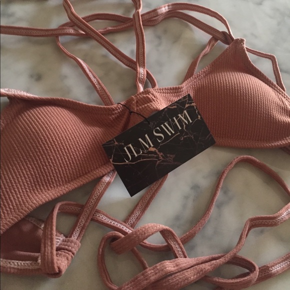 •  Nude Laced Up Bikini • - Picture 3 of 4