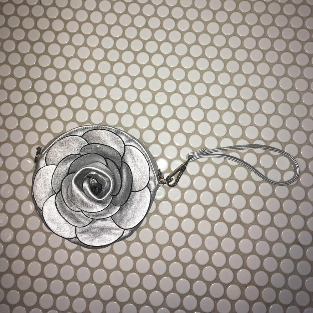 Silver Rose Purse