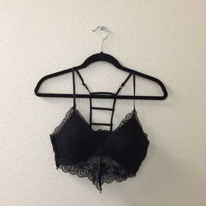 Black lace bralette