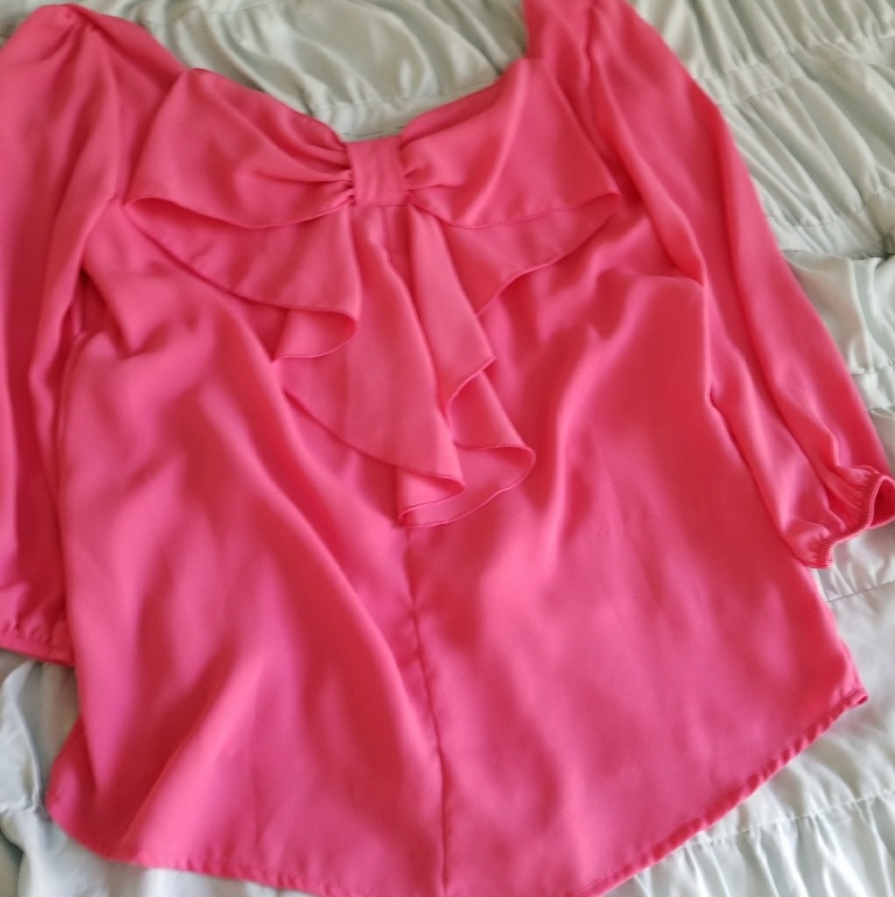 Pink Bow Blouse