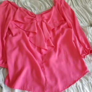 Pink Bow Blouse