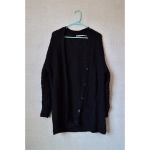 Urban Outfitters Thick Black Cardigan Sweater