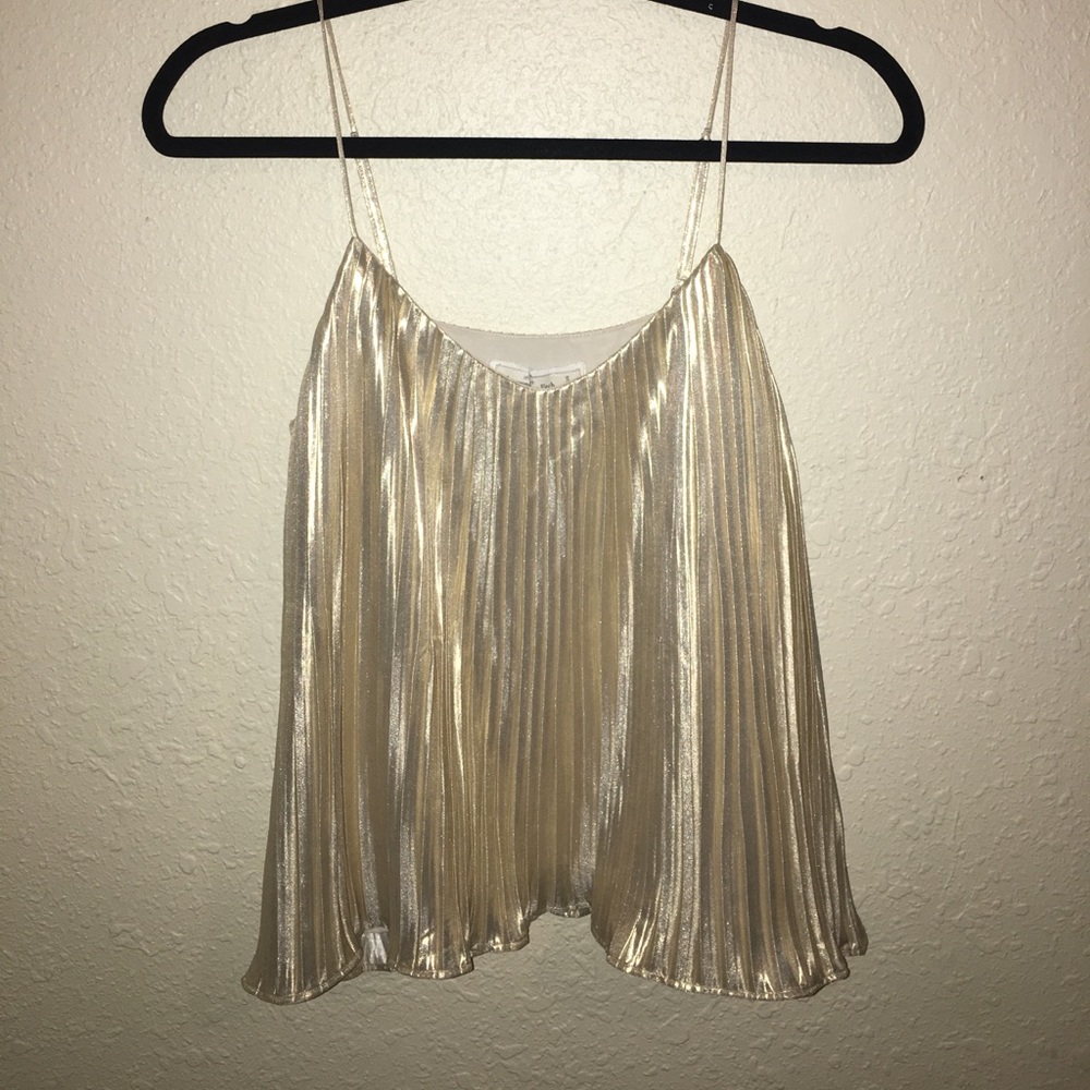 metallic gold Abercrombie top