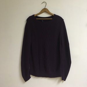 Tommy Hilfiger dark purple cable knit sweater