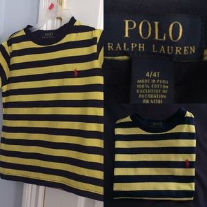 Blue and Yellow Ralph Lauren t-shirt EUC 4T