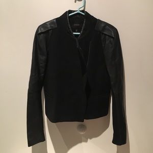 Wool and leather maje jacket