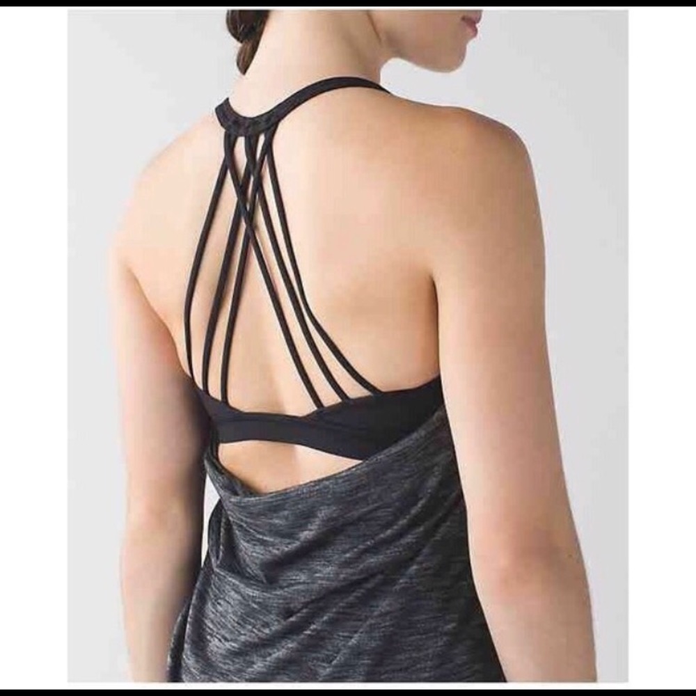 Lululemon Lighten Up gray tank