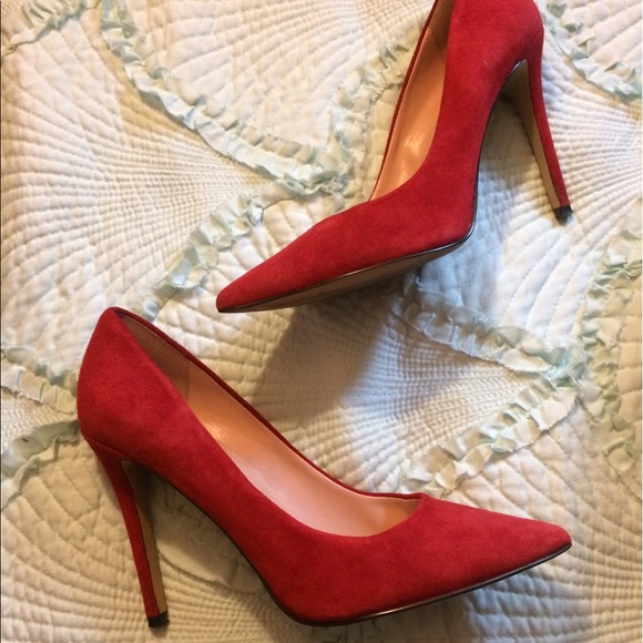 Enzo Angiolini Shoes - Red suede Enzo Angiolini Pointed Heels