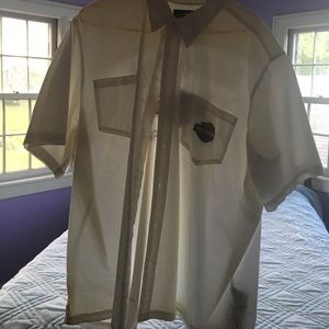 Harley Davidson 2xl white dress shirt
