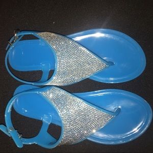 Blue Stoned Sandals