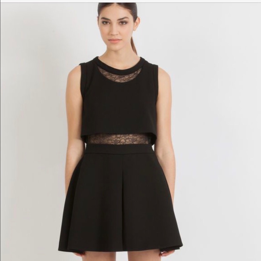 Maje peek-a-boo lace dress