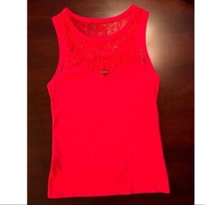 GORGEOUS Red lace sweetheart tank ❤️