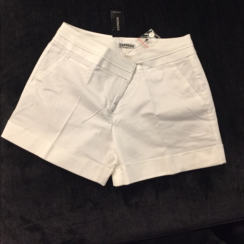 Crisp white shorts.
