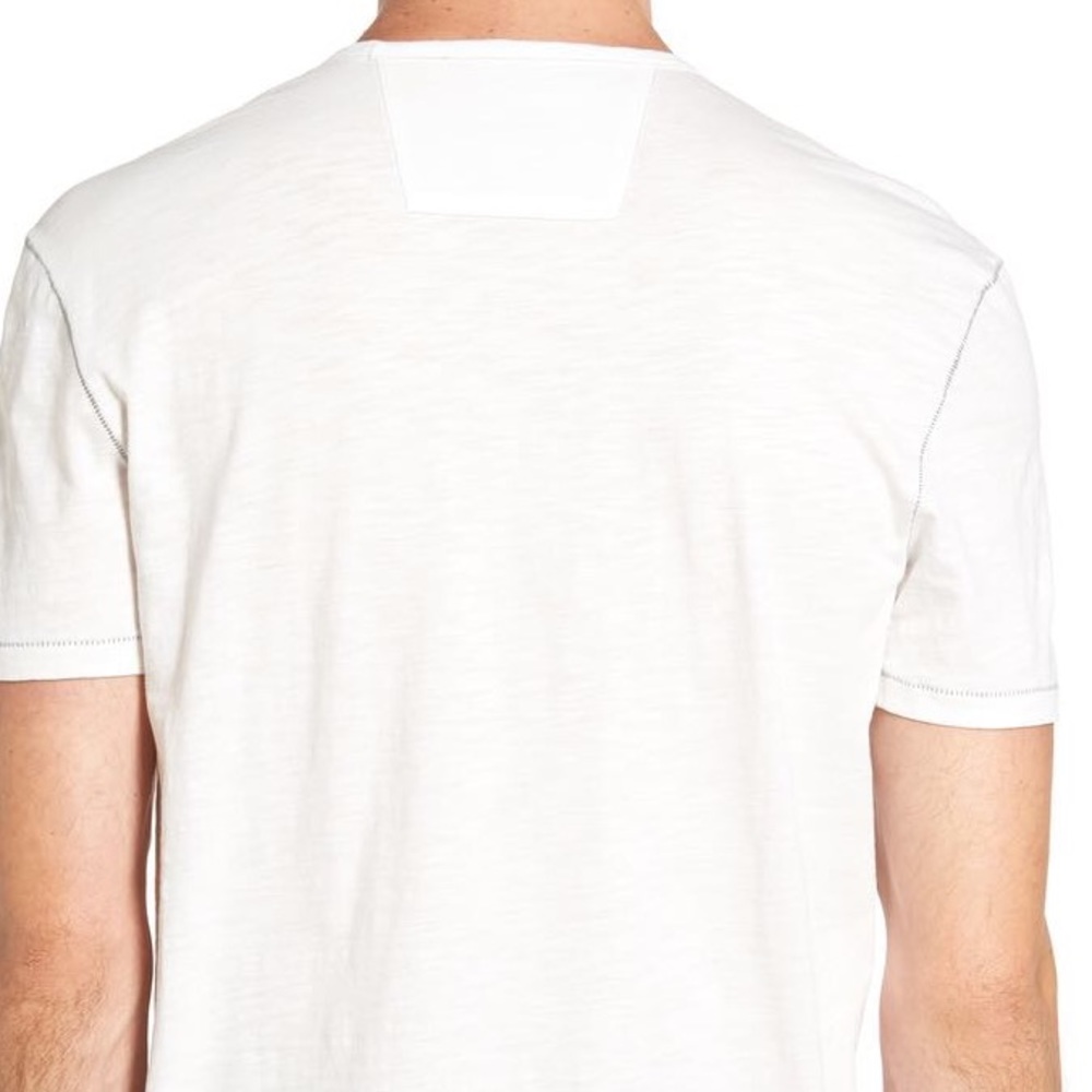 John Varvatos Star USA White V-Neck T-Shirts - Picture 2 of 4