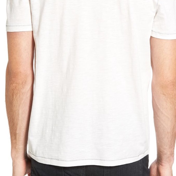 John Varvatos Star USA White V-Neck T-Shirts - Picture 3 of 4