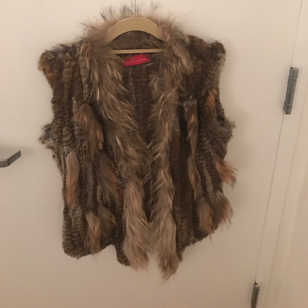 rabbit fur vest