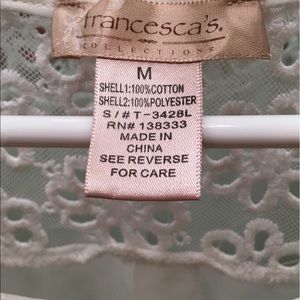 Francesca's Collections Tops - Light White Floral Top Francesca's Collections Tops - Light White Floral Top