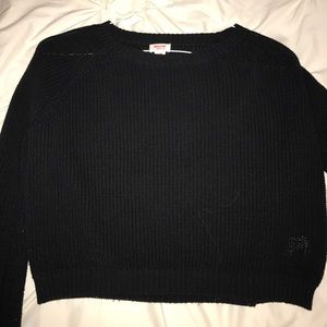 Black cropped sweater