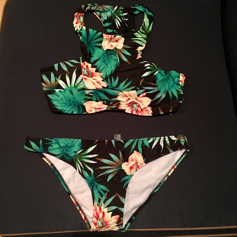 Tank bathing suit top & bottom.