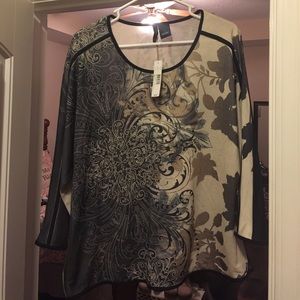 New Directions blouse with sequin detail