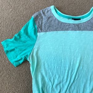 Teal and gray tee