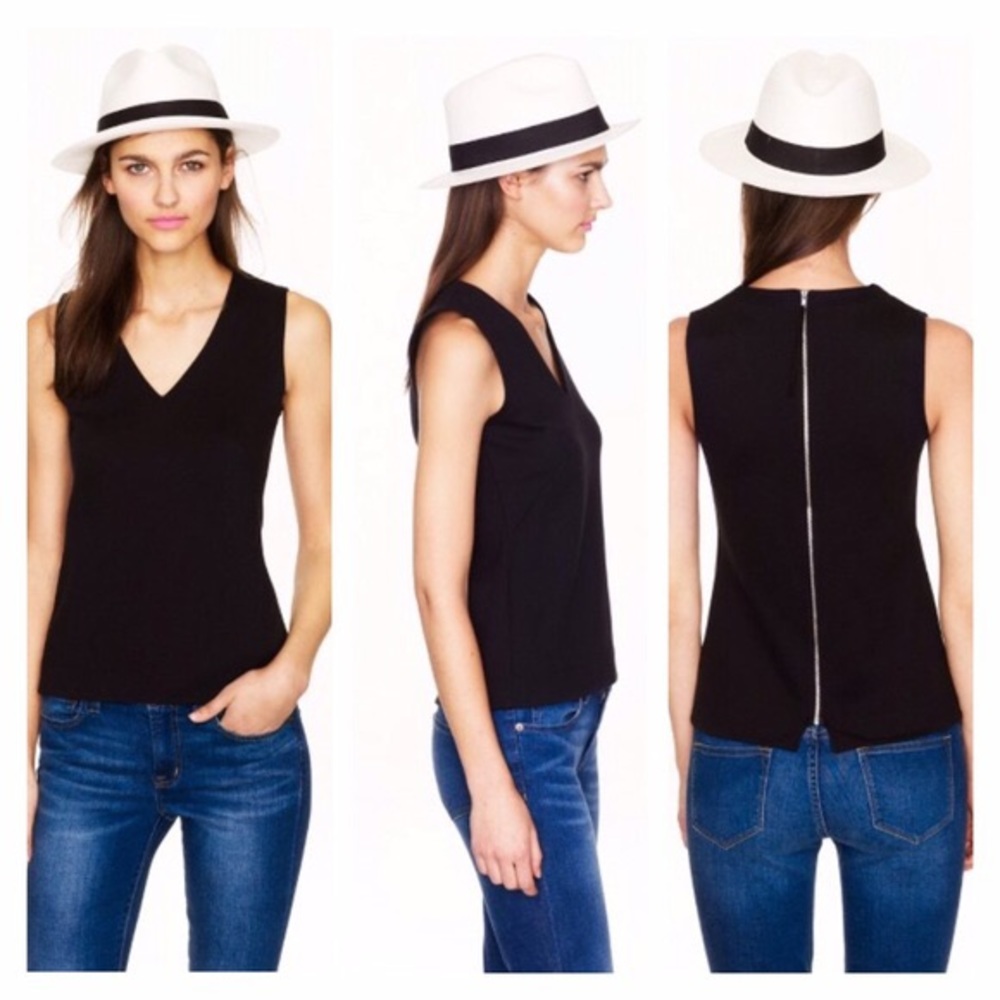 J. Crew Structured V Neck Shell