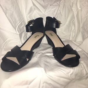 Black Wedge Sandals
