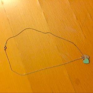 Tiffany & Co turquoise heart double necklace