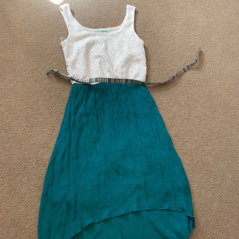 Lacy and blue dress