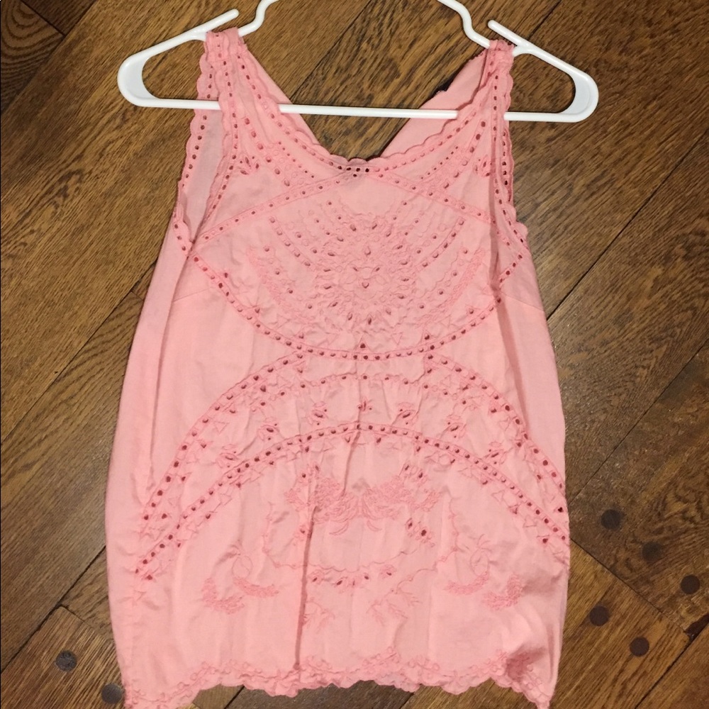 Gap Pink Eyelet Top