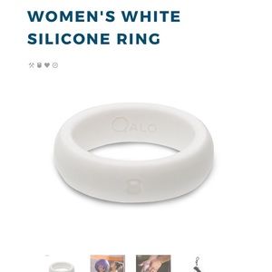 Qalo White Size 5 Workout Ring