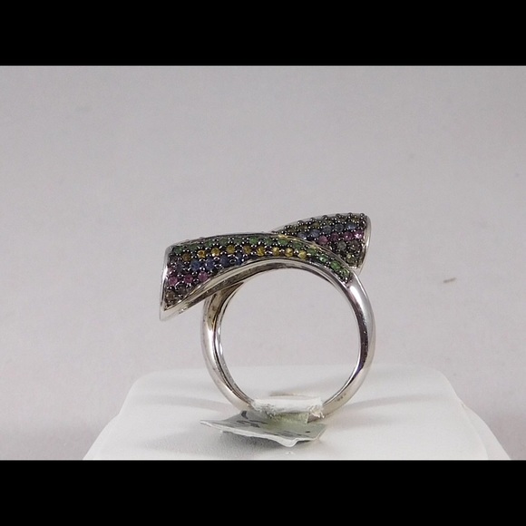 Multi Color Sapphire & Diamond Ring